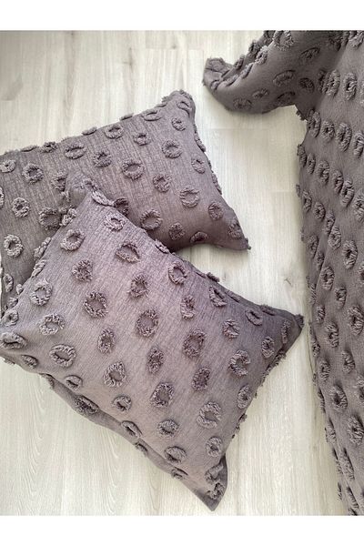 Tly Home Textiles ΜΑΚΡΥΜΑΝΙΚΟ ΑΝΘΡΑΚΙΤΙΚΟ ΓΚΡΙ ΜΟΝΤΕΛΟ ΜΕ ΠΟΜΠΟΝ
