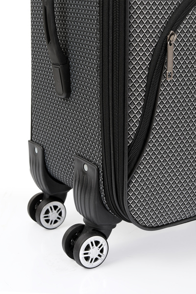 OLEETS 8 Tekerli Su Geçirmez Kumaş Orta Boy Valiz