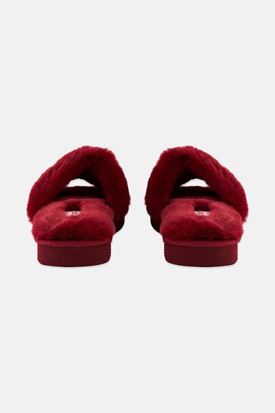 Juicy Couture Women Jc Halo Slip On Slides, Burgundy