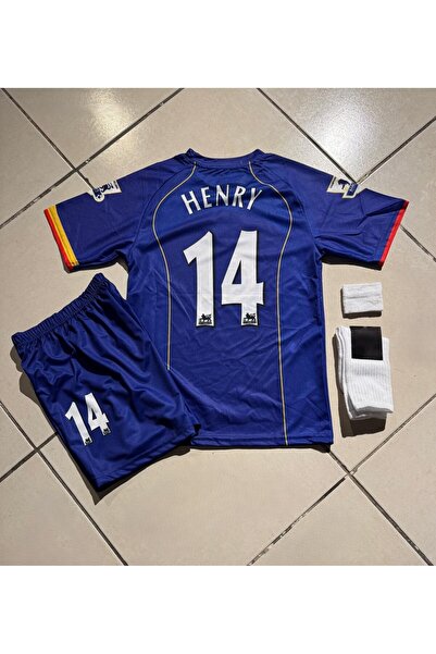 Atlas Global Arsenal T. Henry retro futbol çocuk forması 4'Lü Set