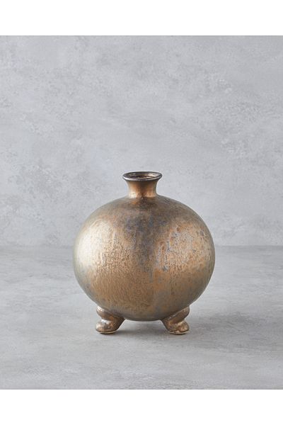English Home Κεραμικό Βάζο Tresa 23 cm Μπρονζέ