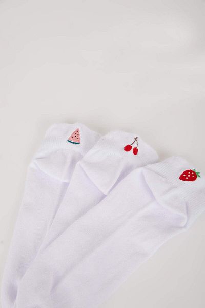 DeFacto Women's 3-Pack Cotton Booties Socks E2143Axns