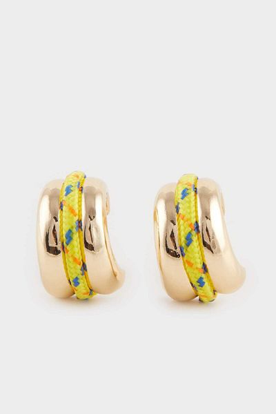 DeFacto Women's Yellow Rope Detailed Gold Earrings F1116Axns