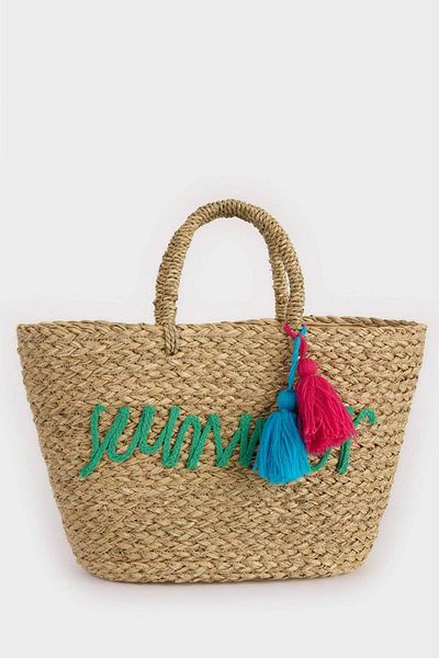 DeFacto Women's Straw Shoulder Bag E1505Axns