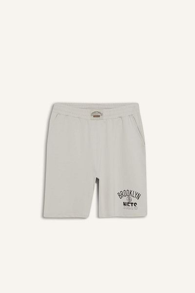DeFacto Defactofit Nba Brooklyn Nets Standard Fit Short Leg Shorts E3008Ax25Sm