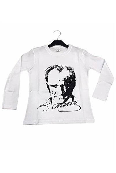 EREN STYLE Παιδικό μπλουζάκι με στάμπα Ataturk με μακρύ μανίκι