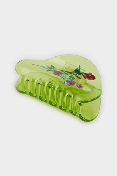 DeFacto Women's Green Floral Latch Buckle E8925Axns