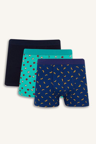 DeFacto Regular Fit Fruit Patterned 3-Piece Boxer E7214Ax25Sm