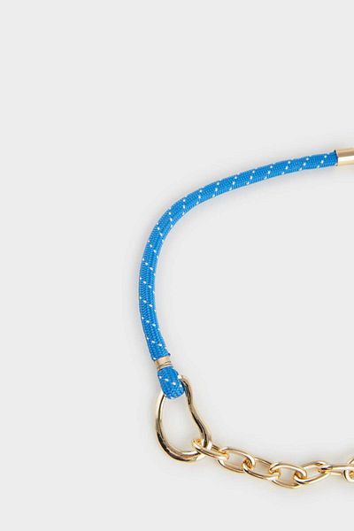 DeFacto Women's Blue Rope Detailed Gold Necklace F1121Axns