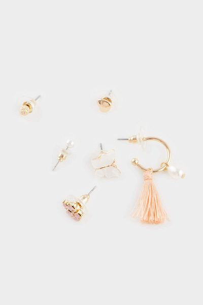 DeFacto Women's 6-Piece Gold Earrings F0709Axns