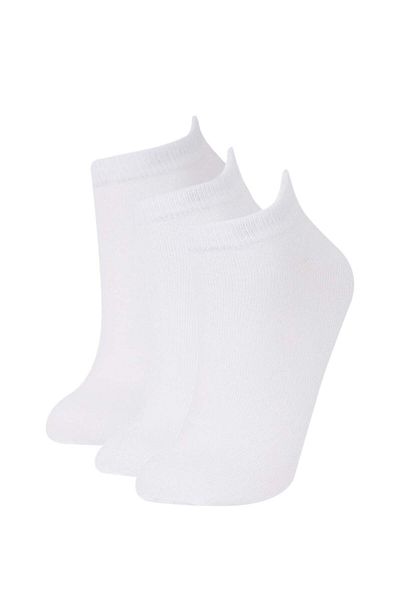 DeFacto Women's 3-Pack Cotton Booties Socks E2143Axns
