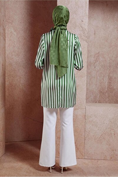 Alvina Satin Tunic - Striped Model 44629