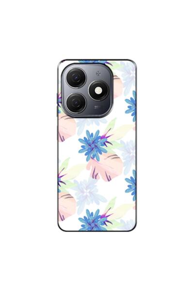 Zebana Tecno Spark 20C Compatible Case Spring Flowers 6 Silicone Case (Printed)