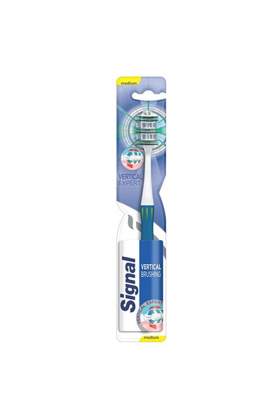 Signal Toothbrush Vertical Expert Medium 1 pc Assorted Color