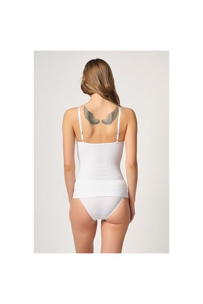Narnuga Mi̇raxx White Mi Emay 5038 Athlete Corset with Rope Strap