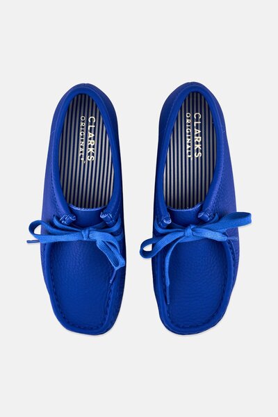 CLARKS Women Standard Wallabee Lace Up Shoes, Blue
