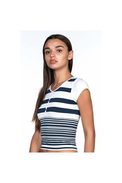 Narnuga Mi̇raxx White-Laci̇ Mi Emay 5026 Soft Seamless t Shirt