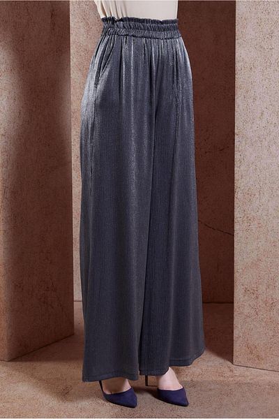 Alvina 70731 Model Satin Textured Wrap Pants