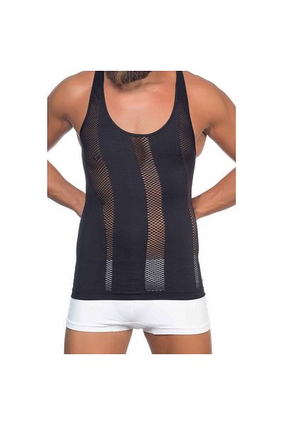 Narnuga Mi̇raxx Black Mi Emay E1009 Mesh Men's Corset Undershirt