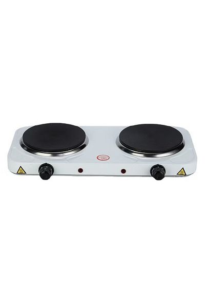 FlashHawk 2000W Double Electric Hot Plate Electric Stove&Heater with Power Indicator Light F-012E White