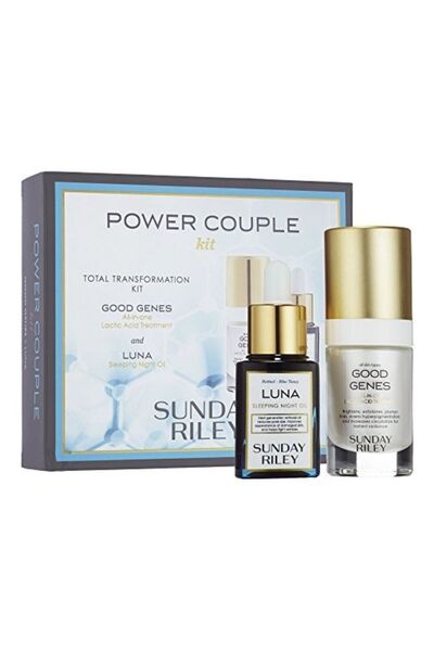 Sunday Riley مجموعة صنداي رايلي باور للأزواج: ثنائي متكامل للعناية بالبشرة لي...