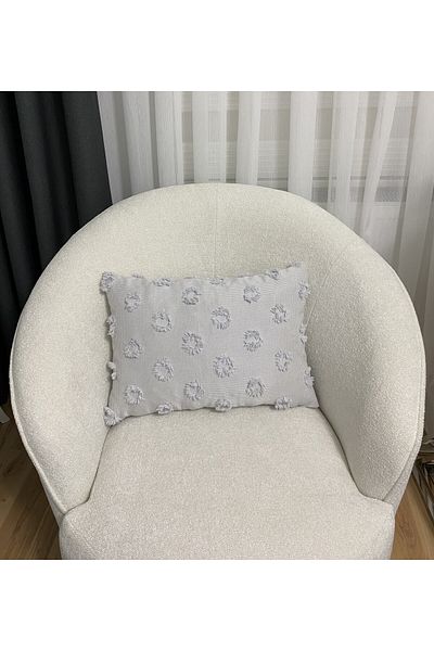 LILYUM Διακοσμητικό κάλυμμα μαξιλαριού ριχτάρι Home Bohemian Punch με σχέδιο γκρι 35x50 cm