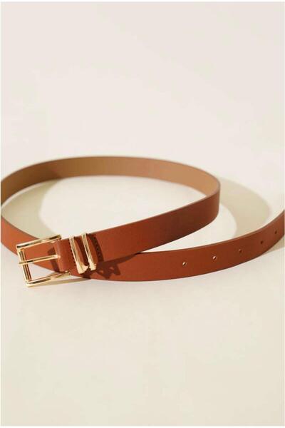 Desre Moda Gold Buckle Bridged Women's Belt Trouser Belt Dress Belt Shirt Belt Coat Belt