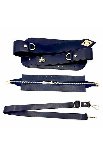 orhanucuzluk Σετ δερμάτινη τσάντα Rio Navy Blue