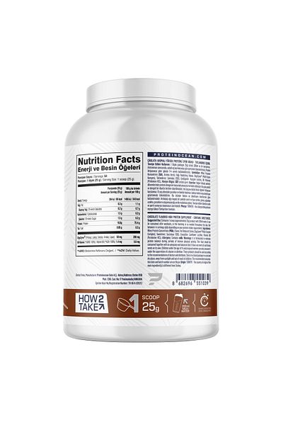 Proteinocean 1.6kg Chocolate Whey Protein - 64 Servings