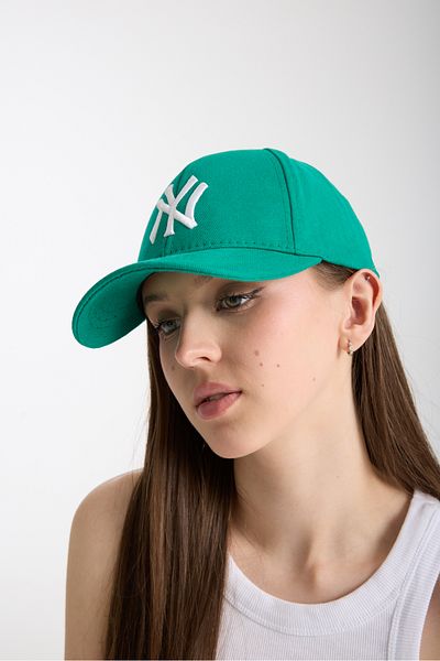 Moda Days Unisex Green Color White Embroidery Ny Embroidered Beyboz Hat