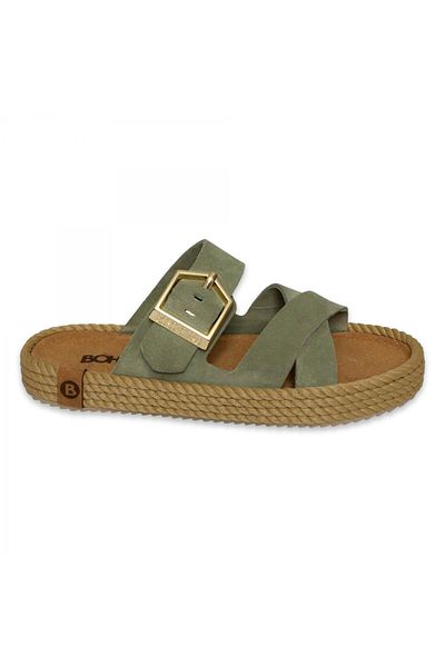 Bohonomad Papuci de damă Sevilla Double Band verde