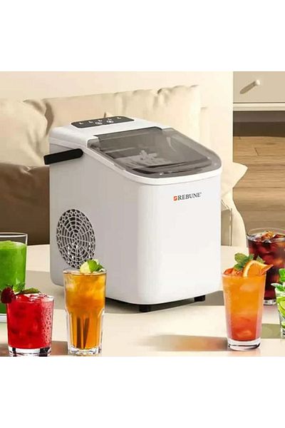rebune Home Ice Maker 112w – 1100ml Capacity, Rapid Ice Production - Ice Bucket 1100ml