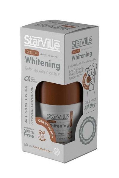 starville Starfil Roll-On Brightening & Deodorant with a blend of oriental and oud scents 60 ml