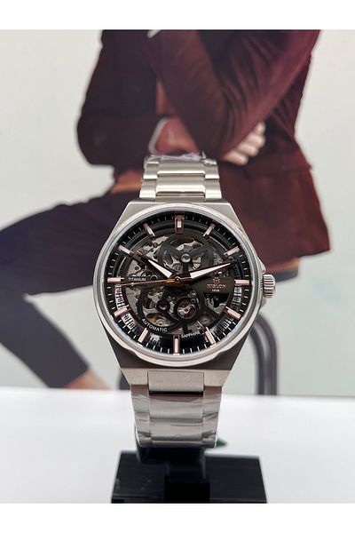 Hislon Titanium Automatic Men's Wristwatch 5 Atm Waterproof with 3 Years Warranty