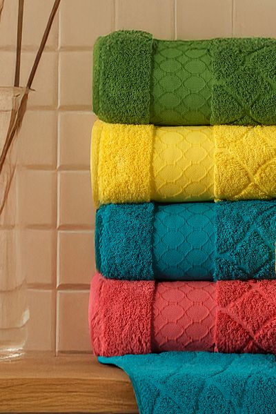 My Catherine Set of 4 High Quality Thick 100% Cotton Hand Towels & Face Towels (50X90 Cm, 280 Gr/Piece)