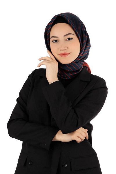 Bursa İpek Μπορντό Dila Pattern Sura Silk Φουλάρι