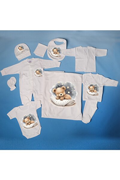 soft wing طقم خروج من المستشفى مصنوع من القطن والعضوية مكون من 10 قطع - Patos...