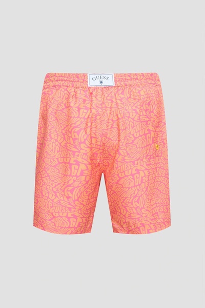 Guess Ανδρικό πορτοκαλί μαγιό SWIMTRUNK MEDIUM DISTORTED 100 F5GT04WG2D2-P6ER
