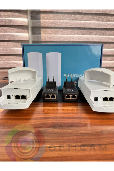 Opticam Wireless Bridge Dış Ortam Kablosuz Aktarıcı Repeater Set 500 Metre