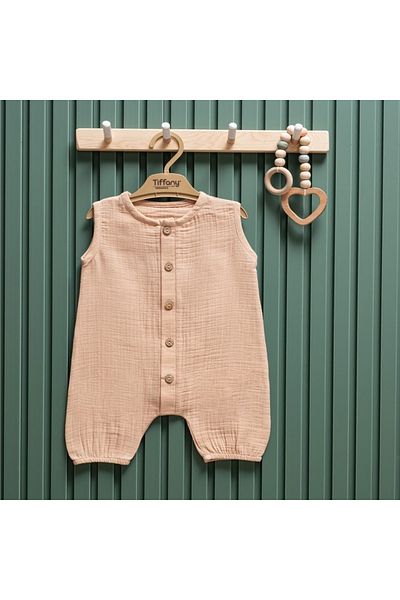 Tiffany Baby Baby Muslin Theme Half Sleeve Long Jumpsuit 26091