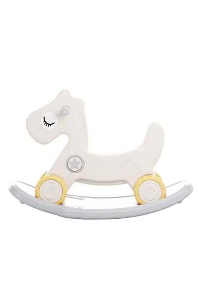 FULLJOY 2-in-1 Rocking Horse for Toddlers with Detachable Balance Board and Footrest