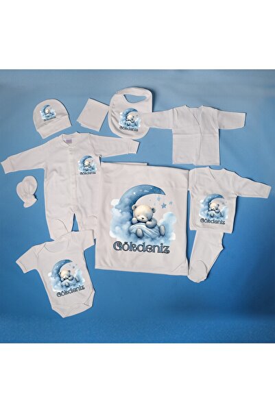 soft wing طقم خروج من المستشفى مكون من 10 قطع - قطن وعضوي Patoset07