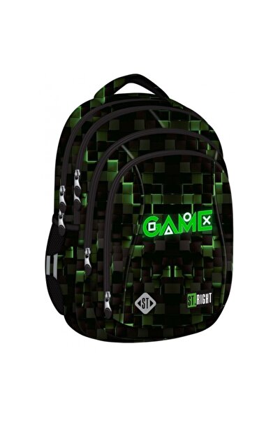 St.Majewski Rucsac de joc St. Majewski St.Right Green, 43cm, 4 compartimente,...