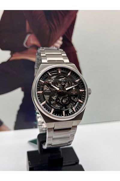 Hislon Titanium Automatic Men's Wristwatch 5 Atm Waterproof with 3 Years Warranty