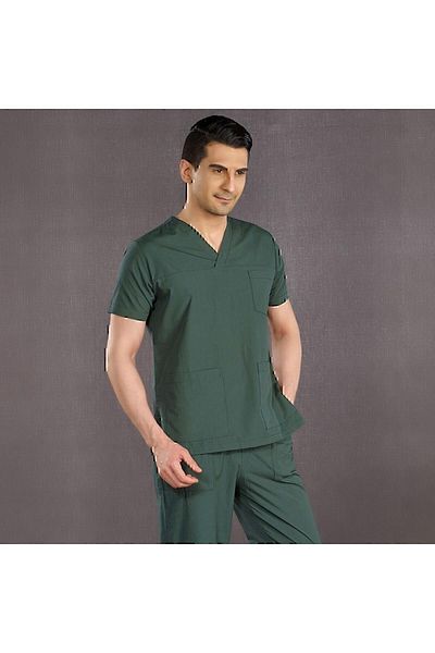 ÇİZGİ MEDİKAL Hunter Green Classic Surgical Team Tericotone (Thin Fabric)