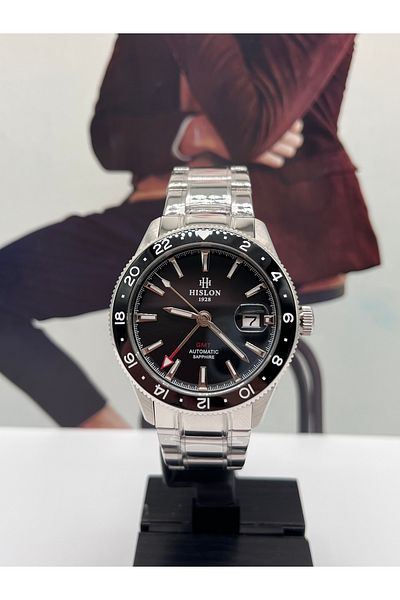 Hislon Automatic Gmt Men's Wristwatch 10 Atm Waterproof