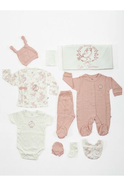 Bibaby Organik Pembe Serçe 10'lu Hastane Çıkış Seti