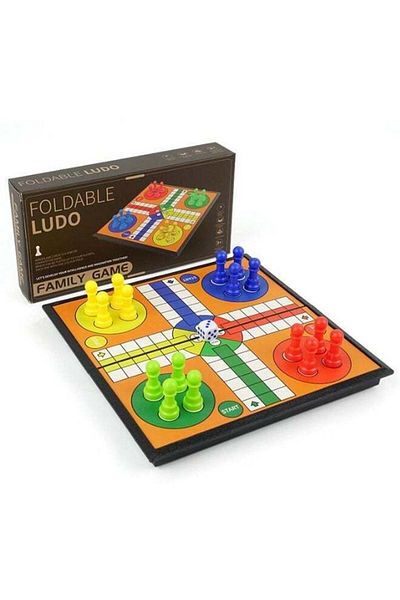 rexa LUDO Non-Magnetic Foldable International Flying Chess Ludo Board Game, 2-4 Players Family Dice Games