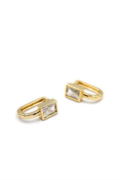 MR RZN STORE Jewelled Earrings - Gold