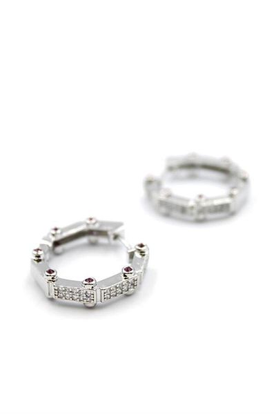 Royaleks Octagon Earrings - Silver